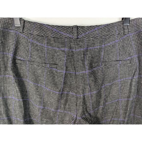 Lauren Ralph Lauren Wool Blend Window Pane Pattern High Rise Pant - Picture 6 of 8